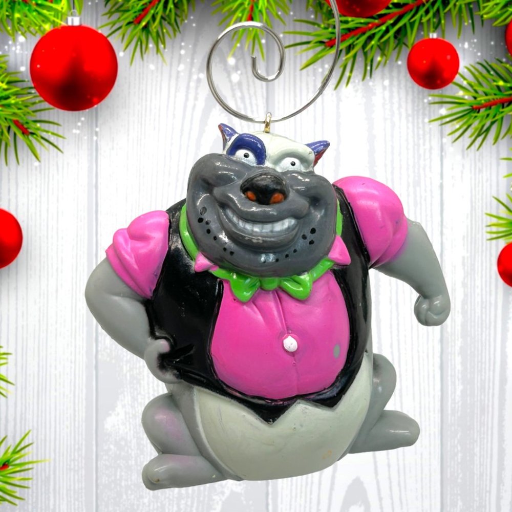 Vintage 1989 All Dogs Go To Heaven Carface 2.5" ONE OF A KIND Christmas Ornament